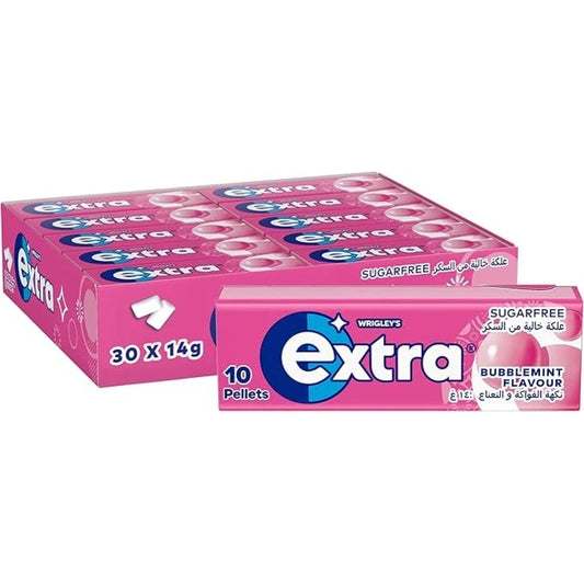 Extra Bubble mint Flavor 30X14G (30 X 10 pellets)