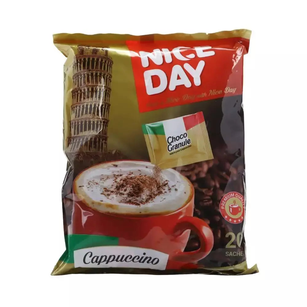 Nice Day Premium Quality Cappuccino Instant Coffee, Pack Of 20 Sachet
